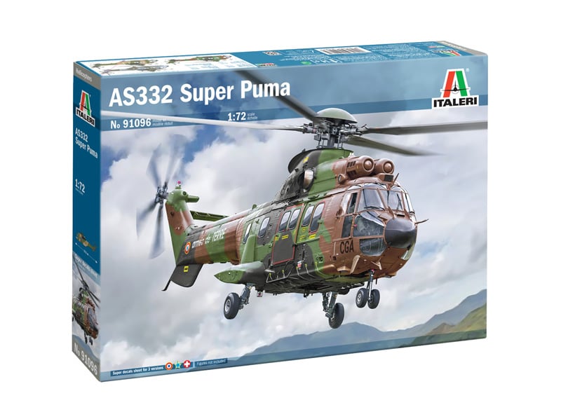 Italeri AS332 Super Puma Helicopter 1/72 Scale 91096 1096