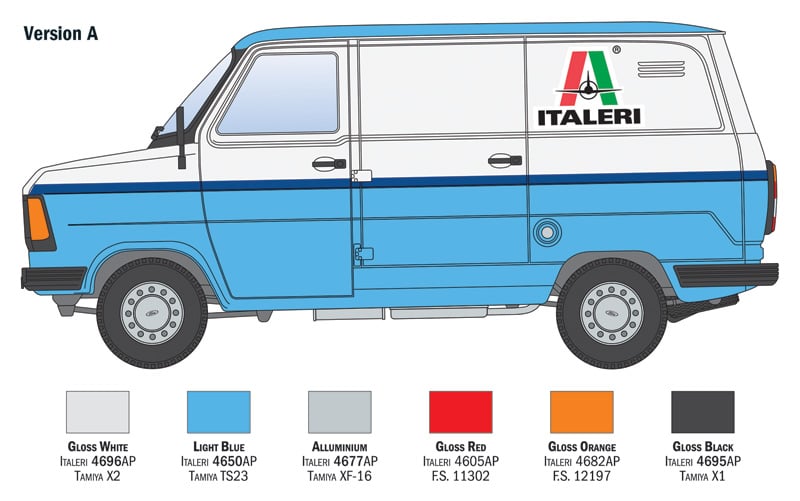 Italeri Ford Transit with Boxes 1/24 Scale 3975
