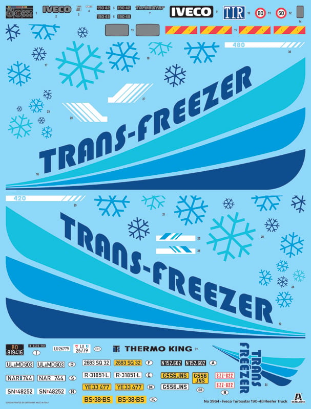 Italeri Iveco Turbostar 190.48 Reefer Truck 1/24 Scale 3964