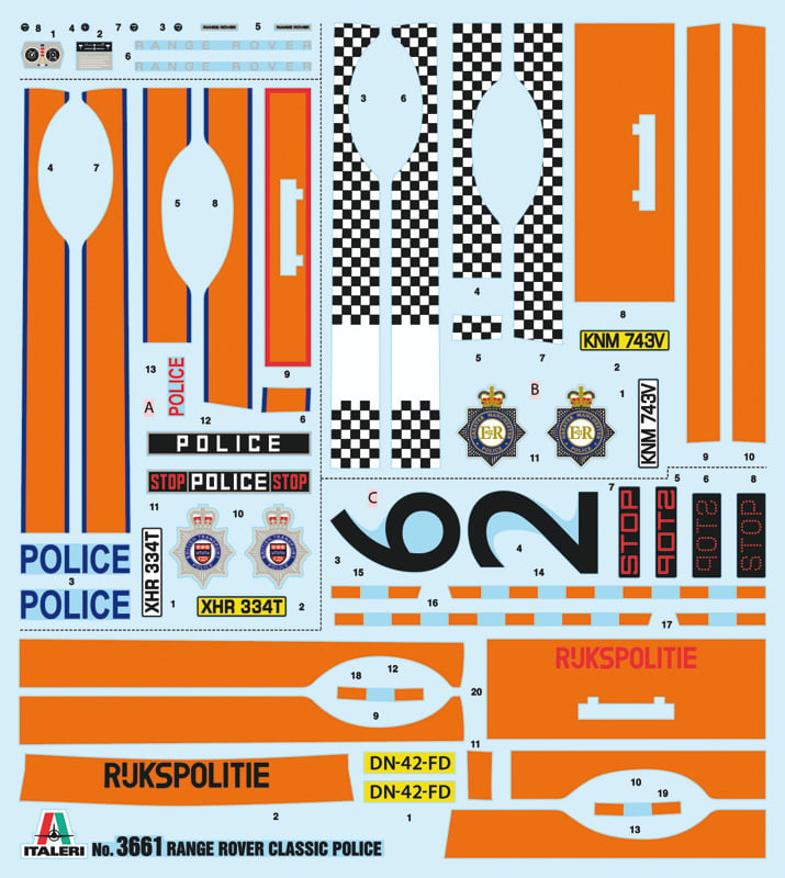 Italeri Range Rover Police 1/24 Scale 3661