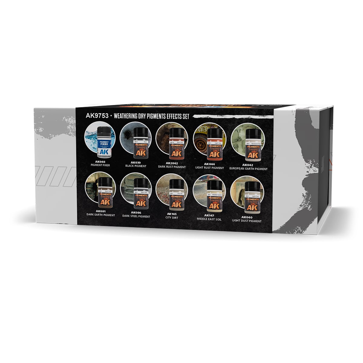 AK Interactive Weathering Dry Pigments Set AK9753 details