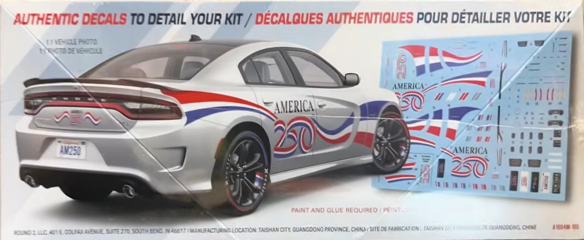 AMT 2021 Dodge Charger R/T America 250 1/25 Scale 1604 Side