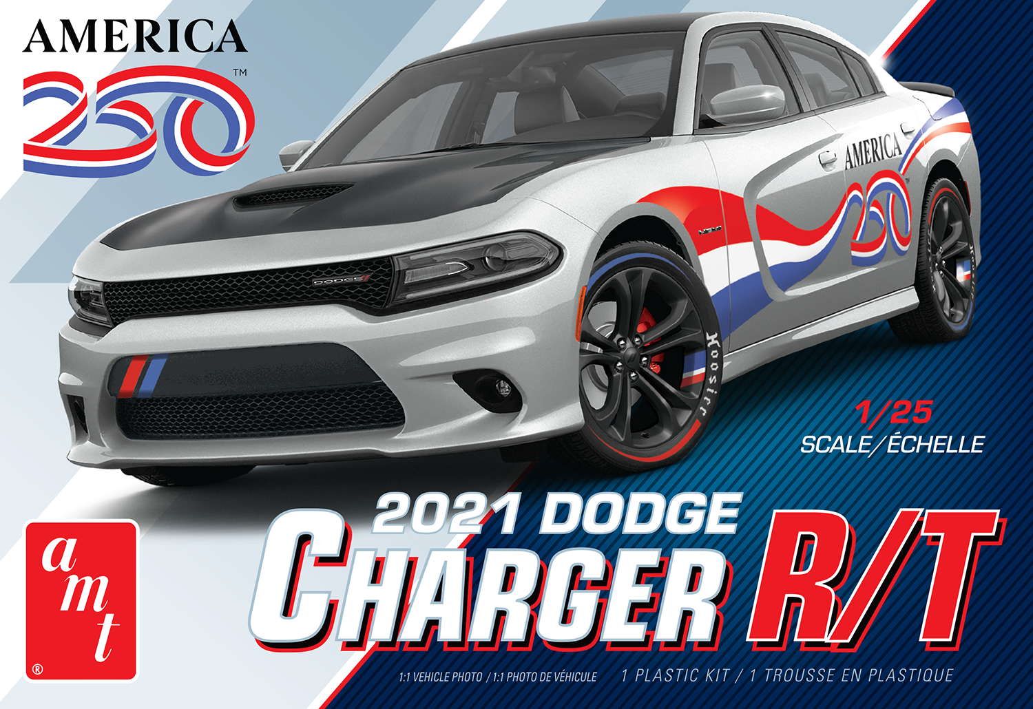 AMT 2021 Dodge Charger R/T America 250 1/25 Scale 1604