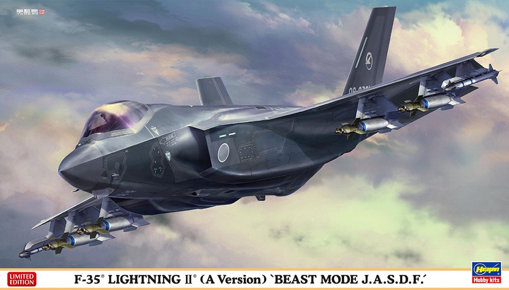 Hasegawa F-35A Lightning II A Version Beast Mode JASDF Limited Edition 1/72 Scale 2366