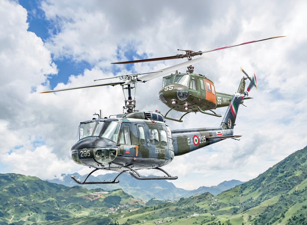 Italeri Agusta-Bell AB.205 UH-1D SAR Search and Rescue Helicopter 1/48 Scale 2845