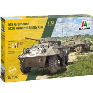 Italeri M8 Greyhound M20 Armored Utility Car 1/72 Scale 7087