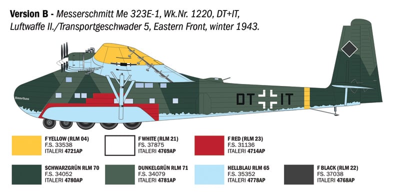 Italeri Messerschmitt Me-323 D-1 Gigant 1/72 Scale 0104