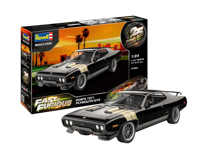 Revell 1971 Plymouth GTX Fast and Furious Dominics 1/24 Scale 07692