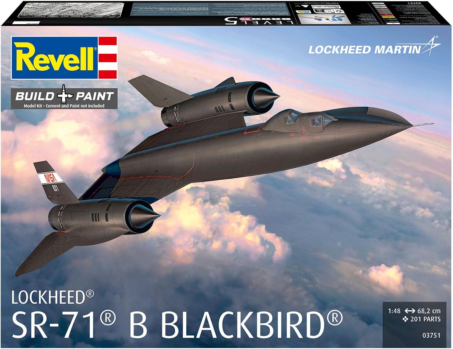 Revell Germany Lockheed SR-71B Blackbird 1/48 Scale 03751 Box