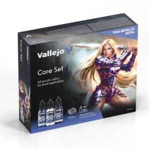 Vallejo Core Set of 60 Paints True Metallic Metal 77273