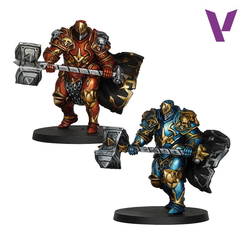 Vallejo True Metallic Metal Starter Value Set of 12 with Brush and Miniature 77272 Miniature