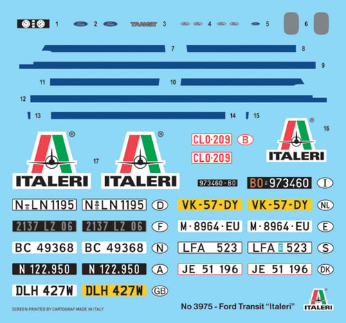 Italeri Ford Transit with Boxes 1/24 Scale 3975