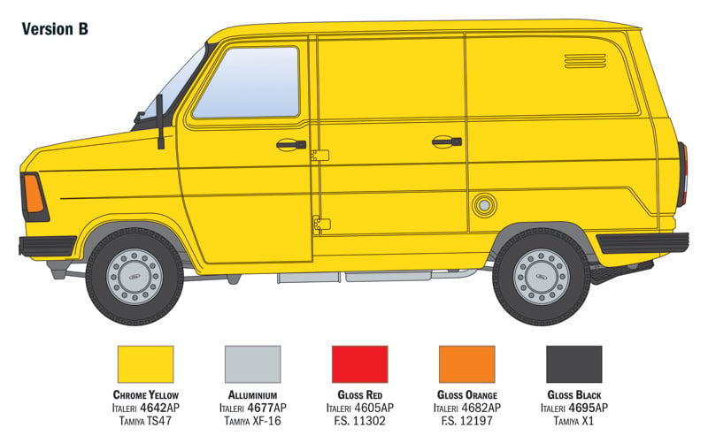 Italeri Ford Transit with Boxes 1/24 Scale 3975