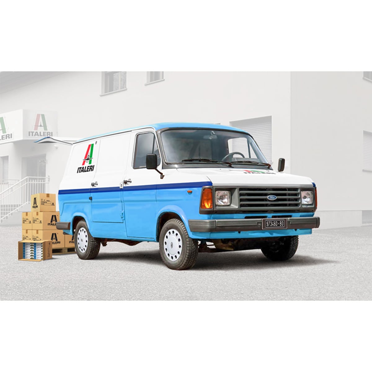 Italeri Ford Transit with Boxes 1/24 Scale 3975