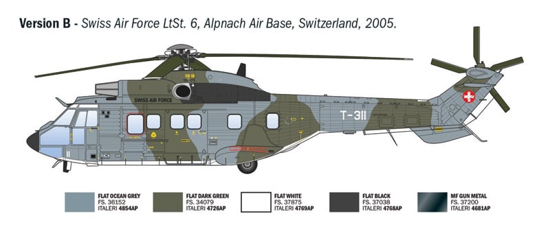 Italeri AS332 Super Puma Helicopter 1/72 Scale 91096 1096