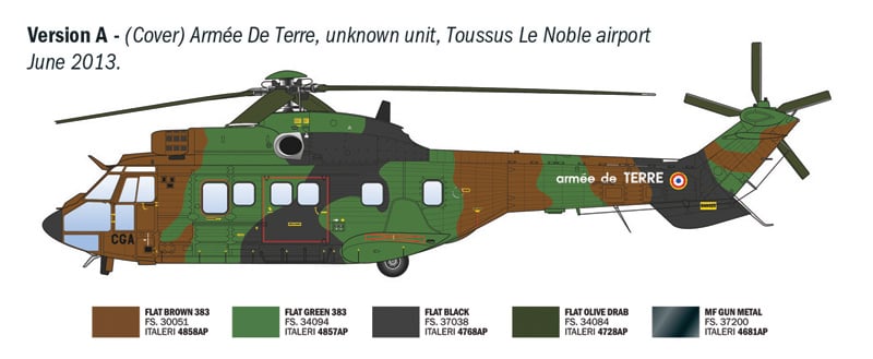 Italeri AS332 Super Puma Helicopter 1/72 Scale 91096 1096
