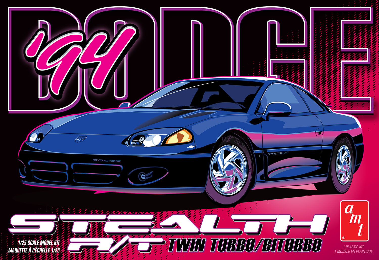 AMT 1994 Dodge Stealth R/T Twin Turbo BiTurbo 1/25 Scale 1587