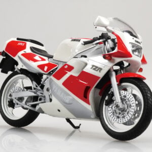 Aoshima Diecast Yamaha TZR250 1989 VMAX Silky White/Fine Red Motorcycle 1/12 Scale 11214