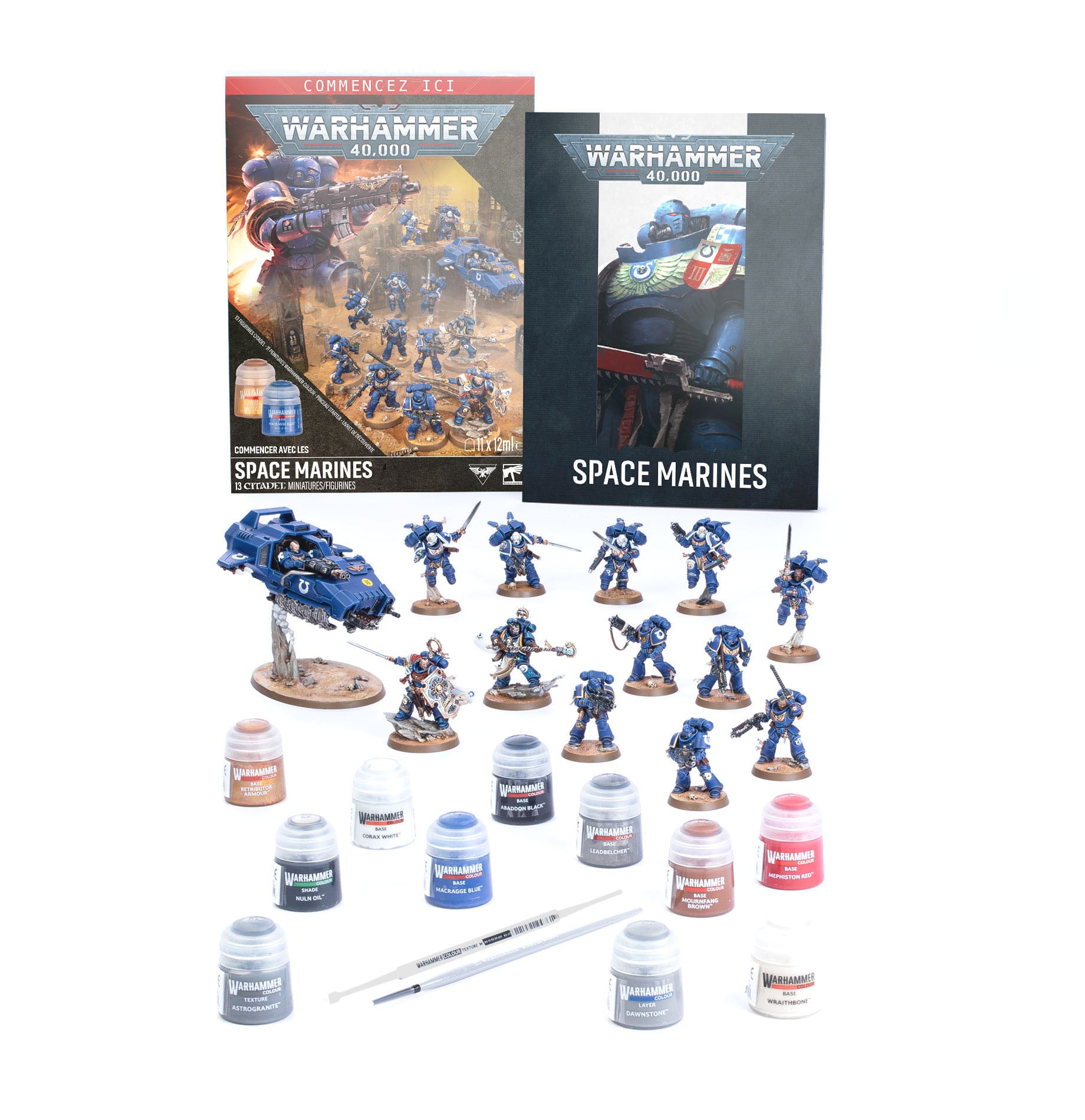Getting Started with Space Marines 13 Miniatures and Paints Warhammer 40000 60-52