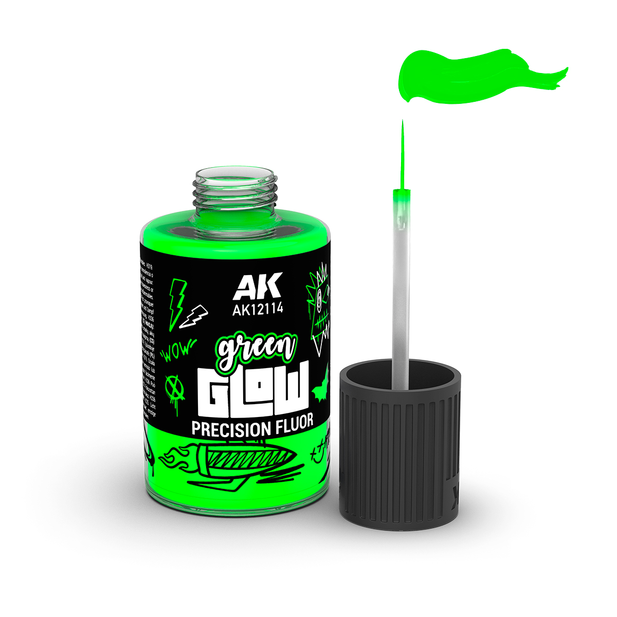 AK Interactive Green Glow Precision Fluor AK12114 with Top