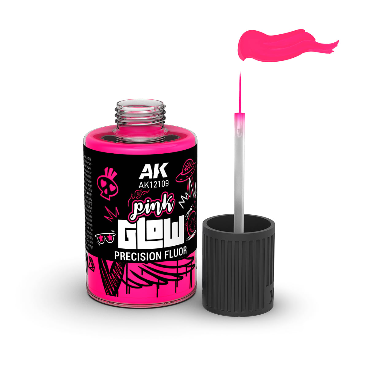 AK Interactive Pink Glow Precision Fluor AK12109 with Cap