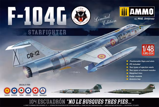 Ammo by Mig F-104G Starfighter Limited Edition 1/48 Scale AMIG-8504