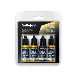 Radiant Yellow Paint Set True Metallic Metal Vallejo 77259