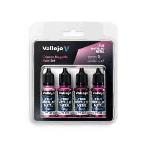 Crimson Magenta Paint Set True Metallic Metal Vallejo 77261
