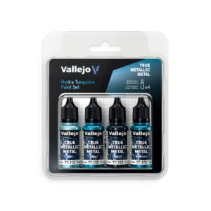 Hydra Turquoise Paint Set True Metallic Metal Vallejo 77264