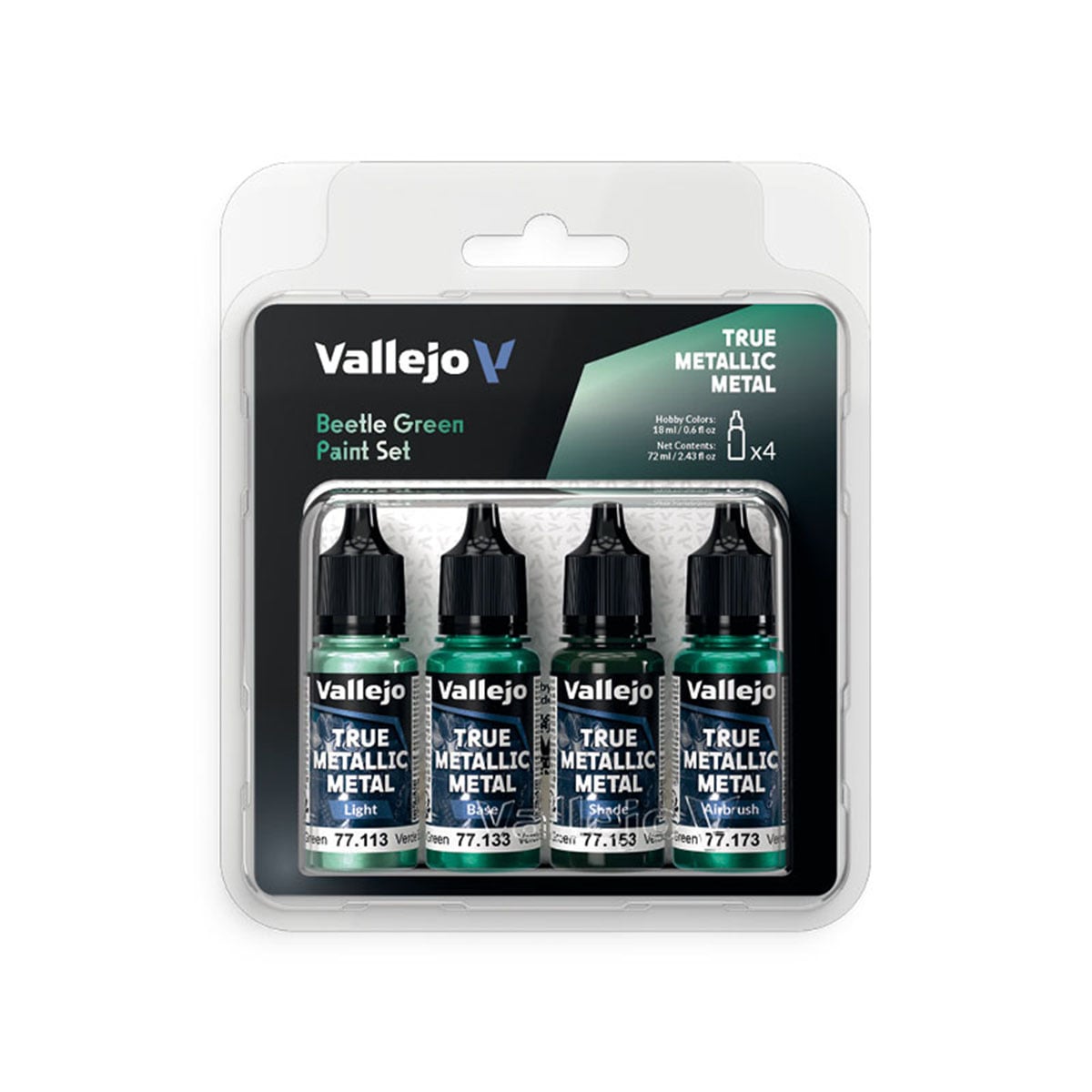Beetle Green Paint Set True Metallic Metal Vallejo 77265