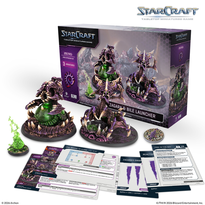Zagara Zerg hero Expansion Set Starcraft Archon Studio SCMG0043 Contents