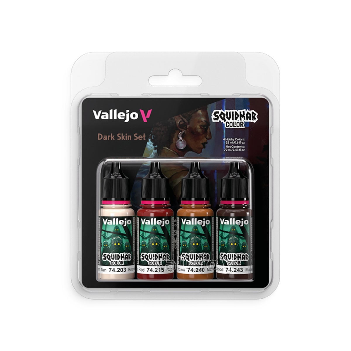 Dark Skin Set of 4 Paints Squidmar Color Vallejo 74305